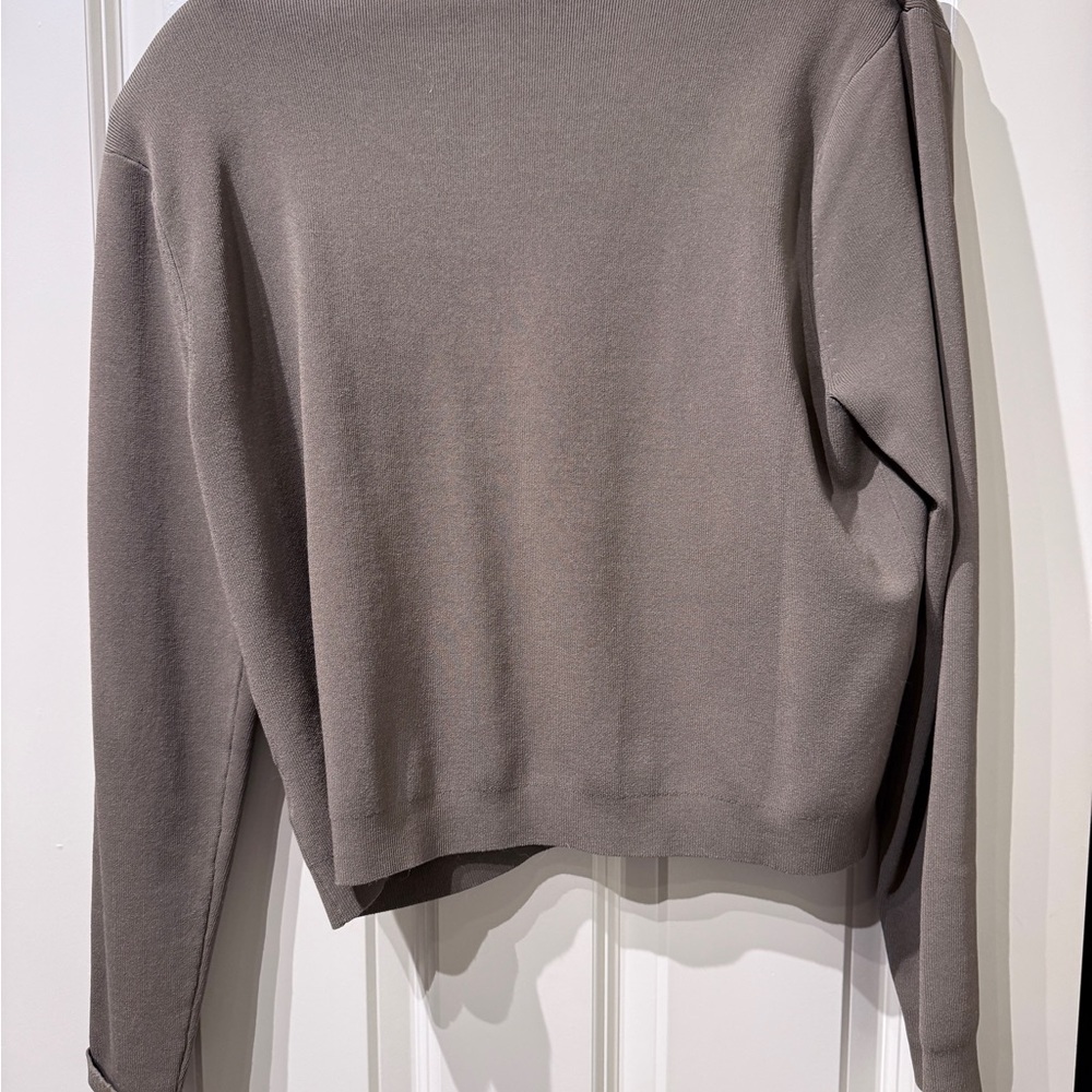 L'AGENCE Olive Cardigan with Gold Buttons - Picture 3 of 4